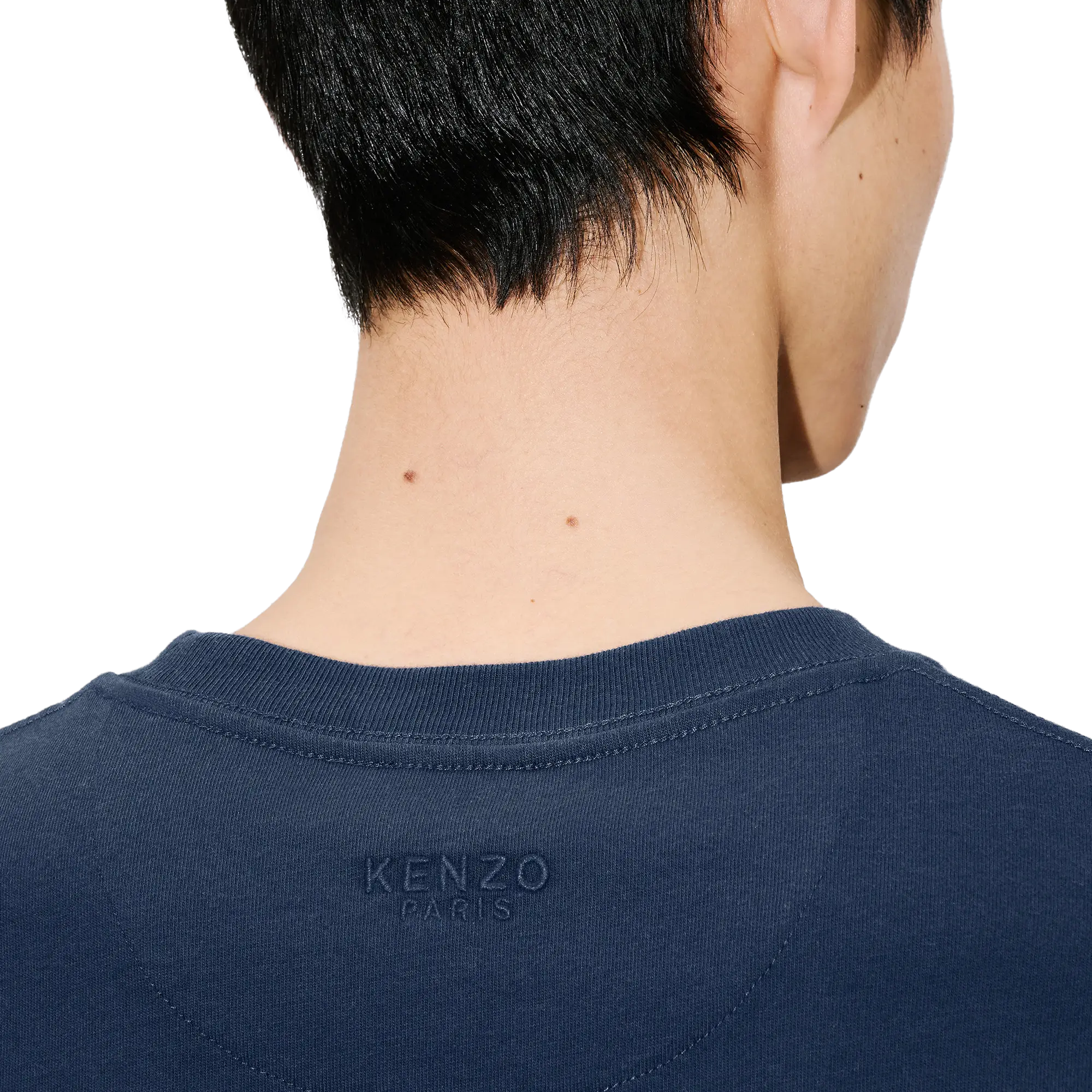 Kenzo Gots Boke Flower Embroidered Classic T-Shirt Navy Blue FE65TS4744SG76