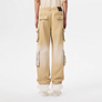 Feng Chen Wang Gradient Washed Denim Cargo Pants Beige