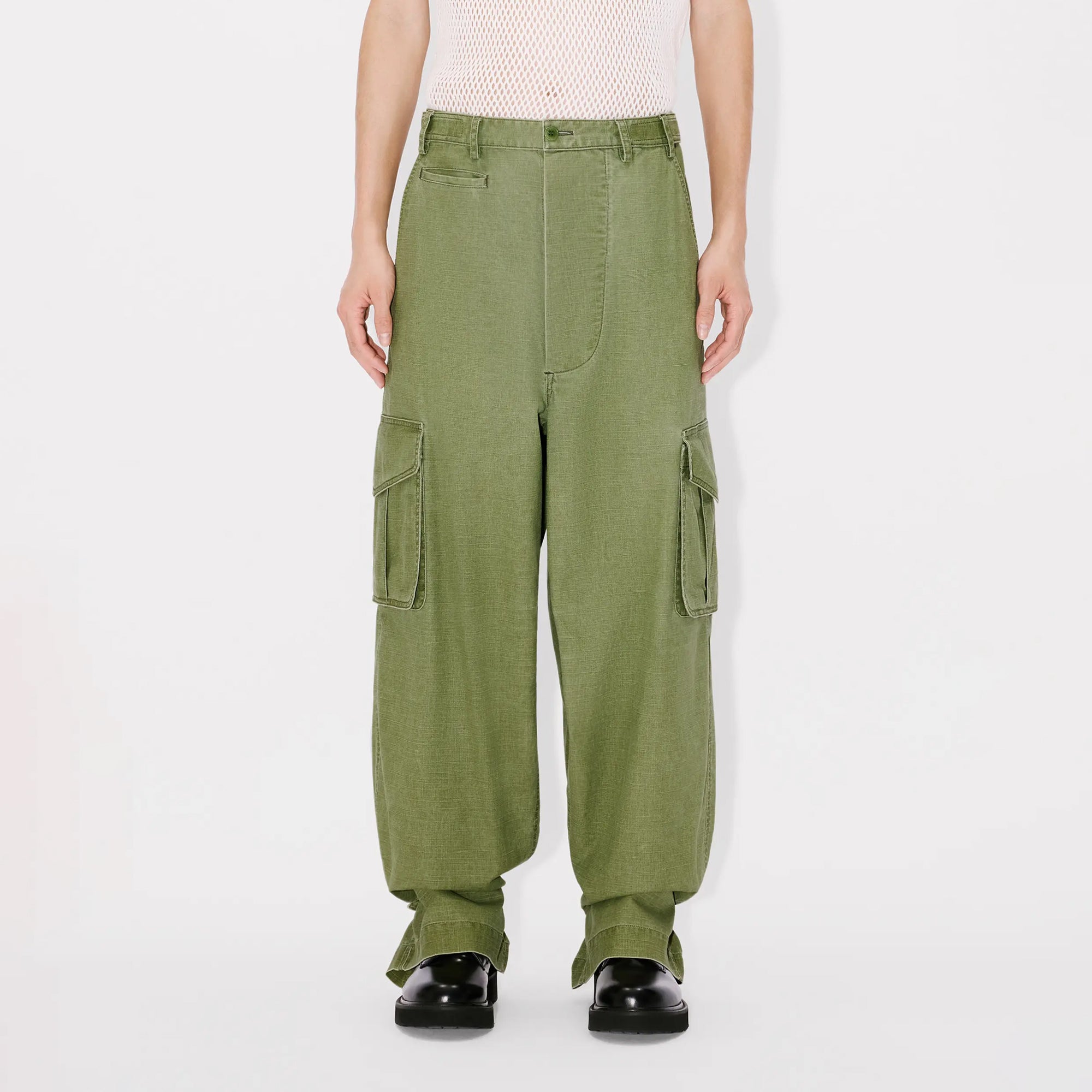 Kenzo Adjustable Cargo Pant Pale Khaki FF55PA2459GD.48