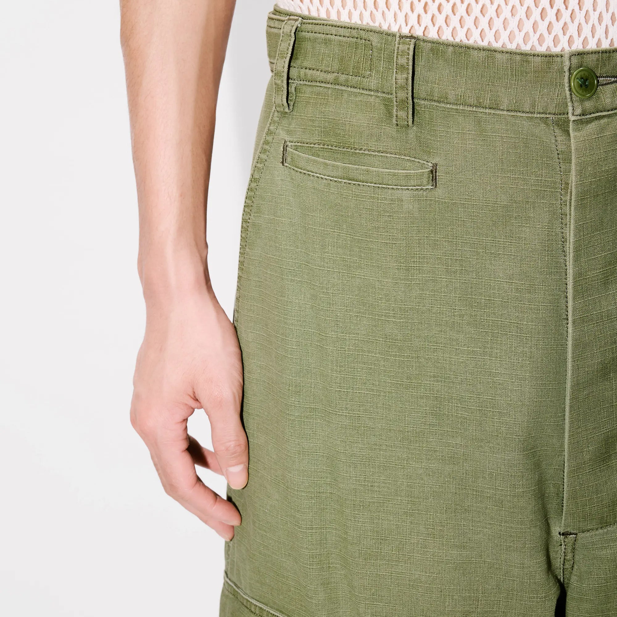 Kenzo Adjustable Cargo Pant Pale Khaki FF55PA2459GD.48