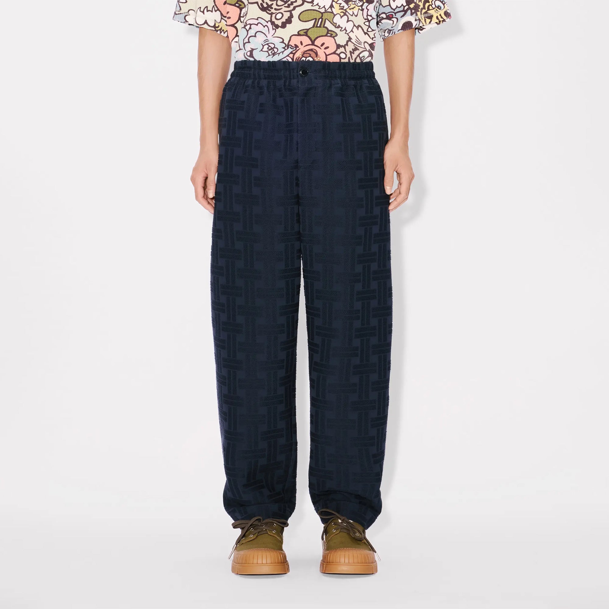 Kenzo Weave Jogpant Blue Black FF55PA5069JX.79