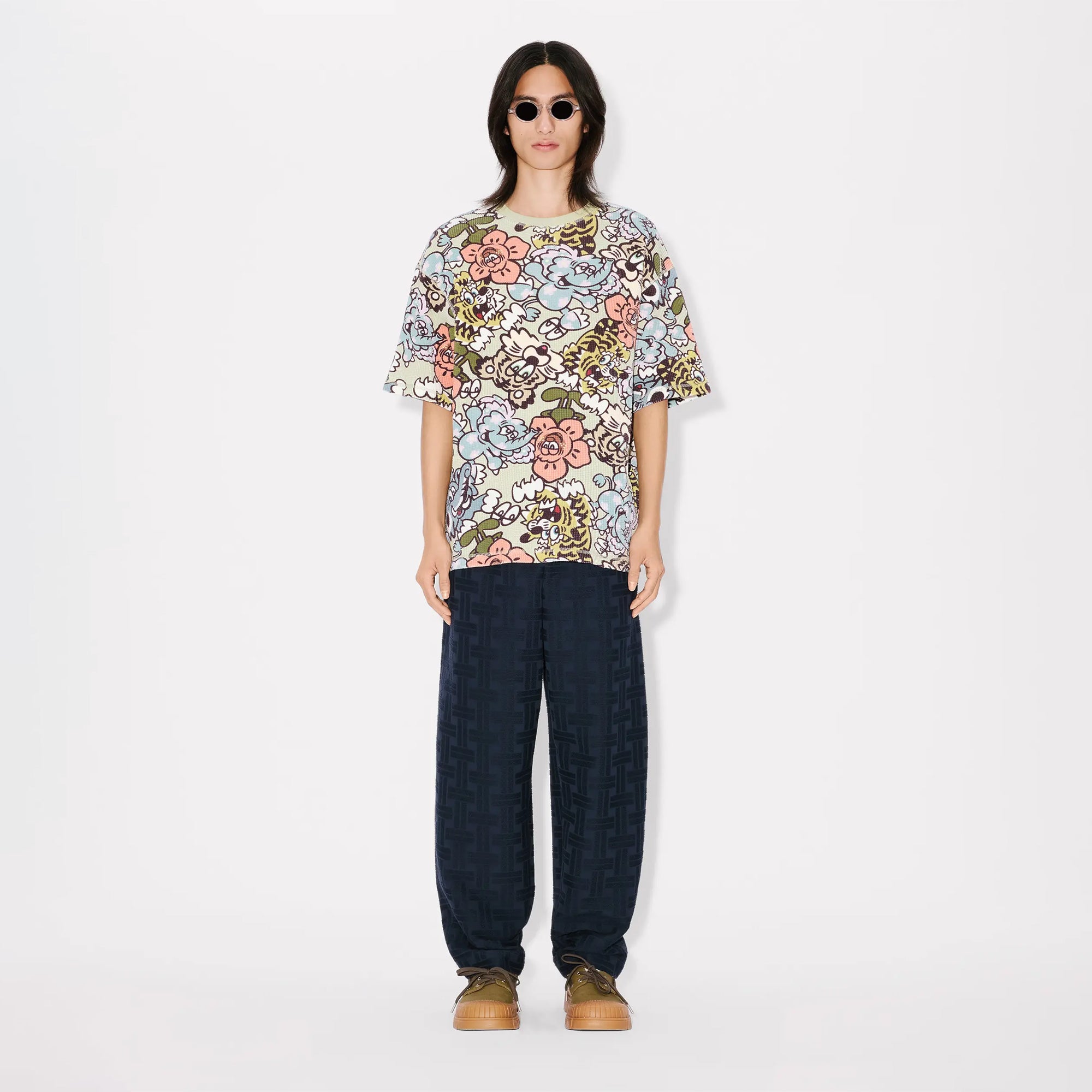 Kenzo Weave Jogpant Blue Black FF55PA5069JX.79