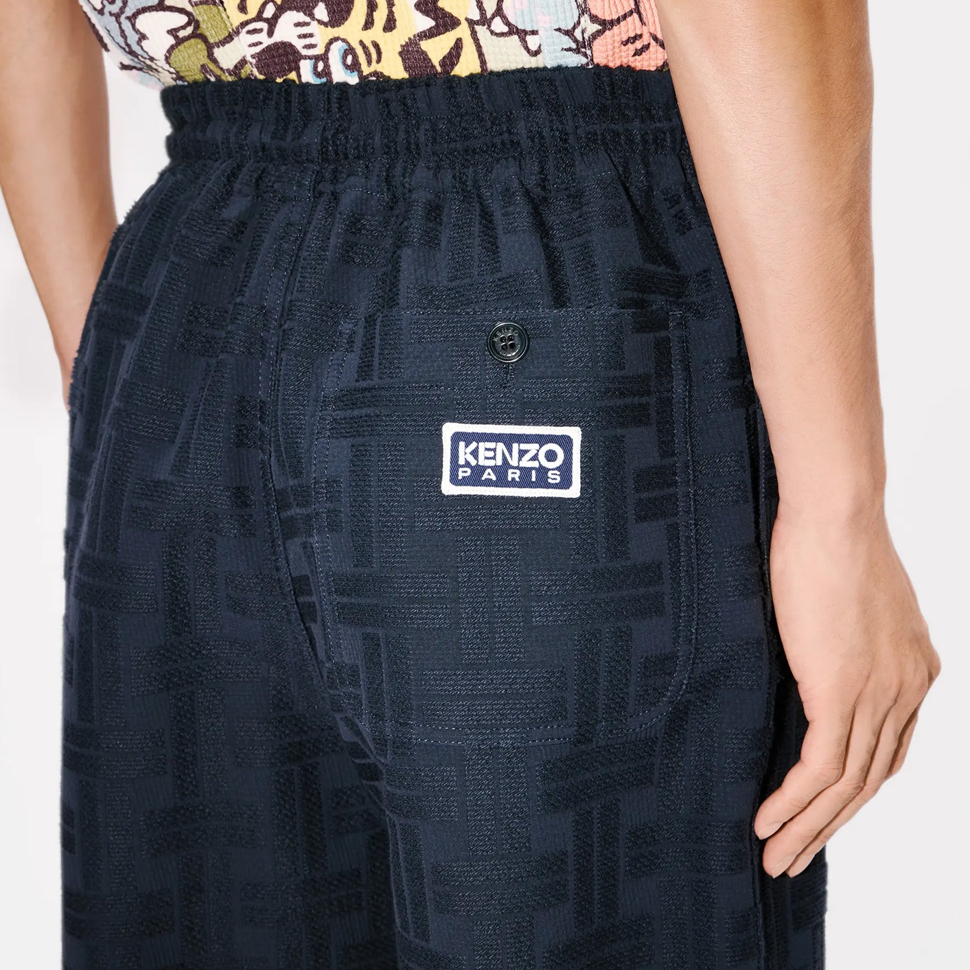 Kenzo Weave Jogpant Blue Black FF55PA5069JX.79