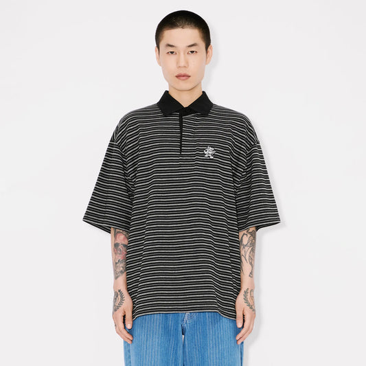 Kenzo Gots Verdy Collection Embroidered Relax Polo Black FF55PO5414SD.99J
