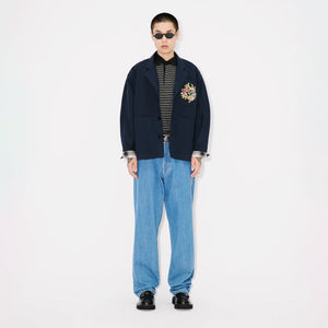 Kenzo Gots Verdy Collection Embroidered Relax Polo Black FF55PO5414SD.99J