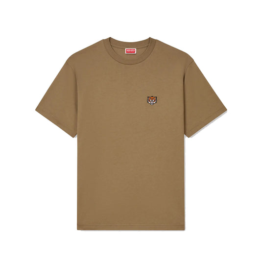 Kenzo Gots Kenzo Happy Tiger Embroidered Classic T-Shirt Tan FF55TS5274SG.10