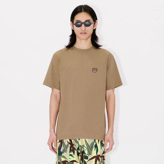 Kenzo Gots Kenzo Happy Tiger Embroidered Classic T-Shirt Tan FF55TS5274SG.10