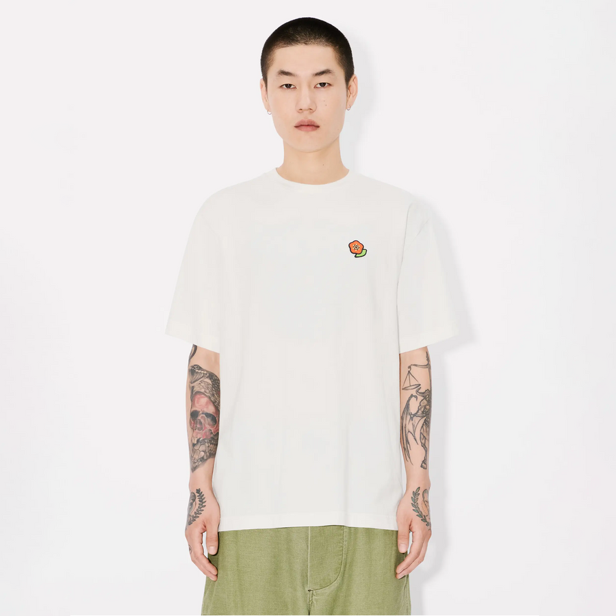 Kenzo Gots Kenzo Pop Embroidered Classic T-Shirt Off White FF55TS5284SG.02