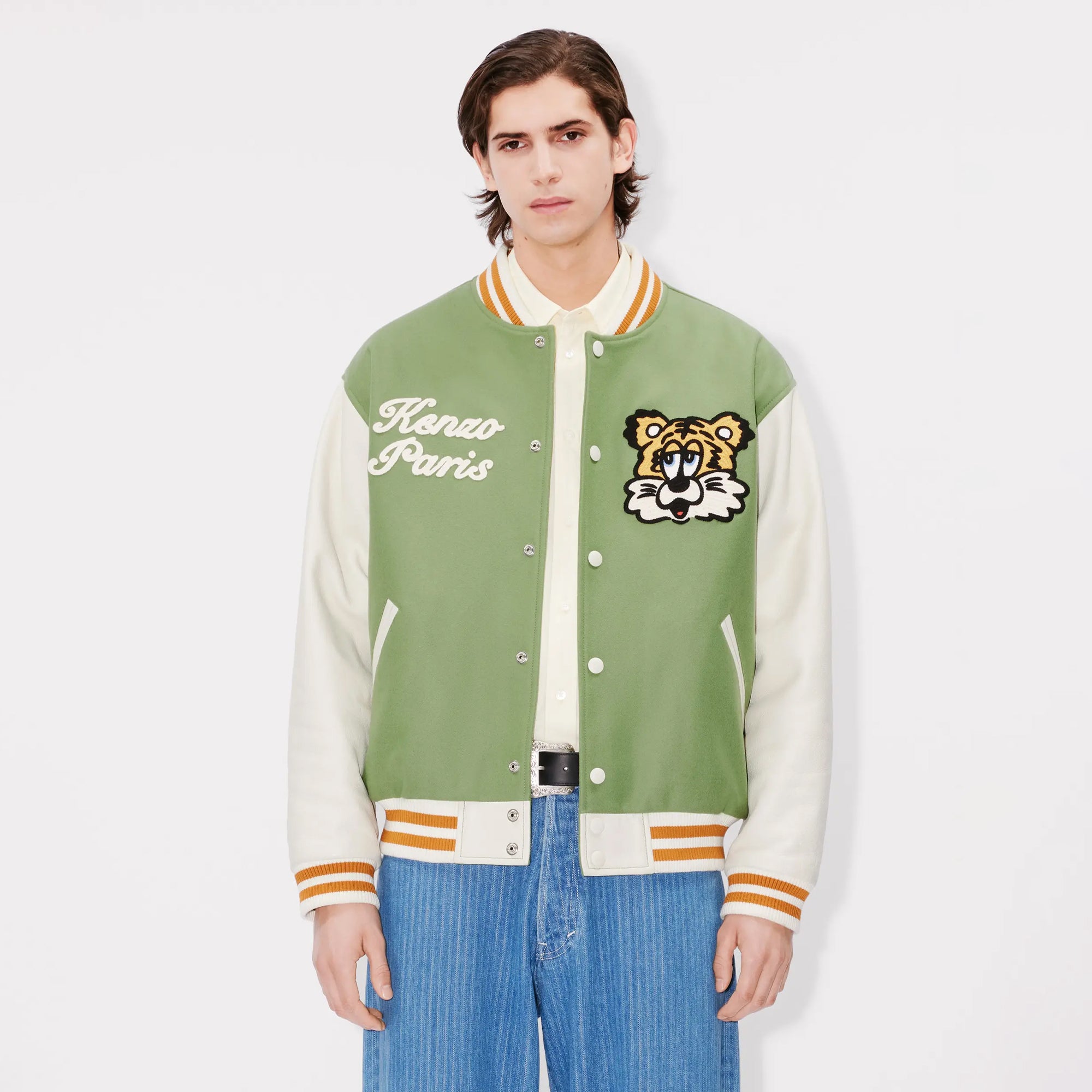 Kenzo Verdy Collection Varsity Jacket Pale Khaki FF58BL1509OH.48
