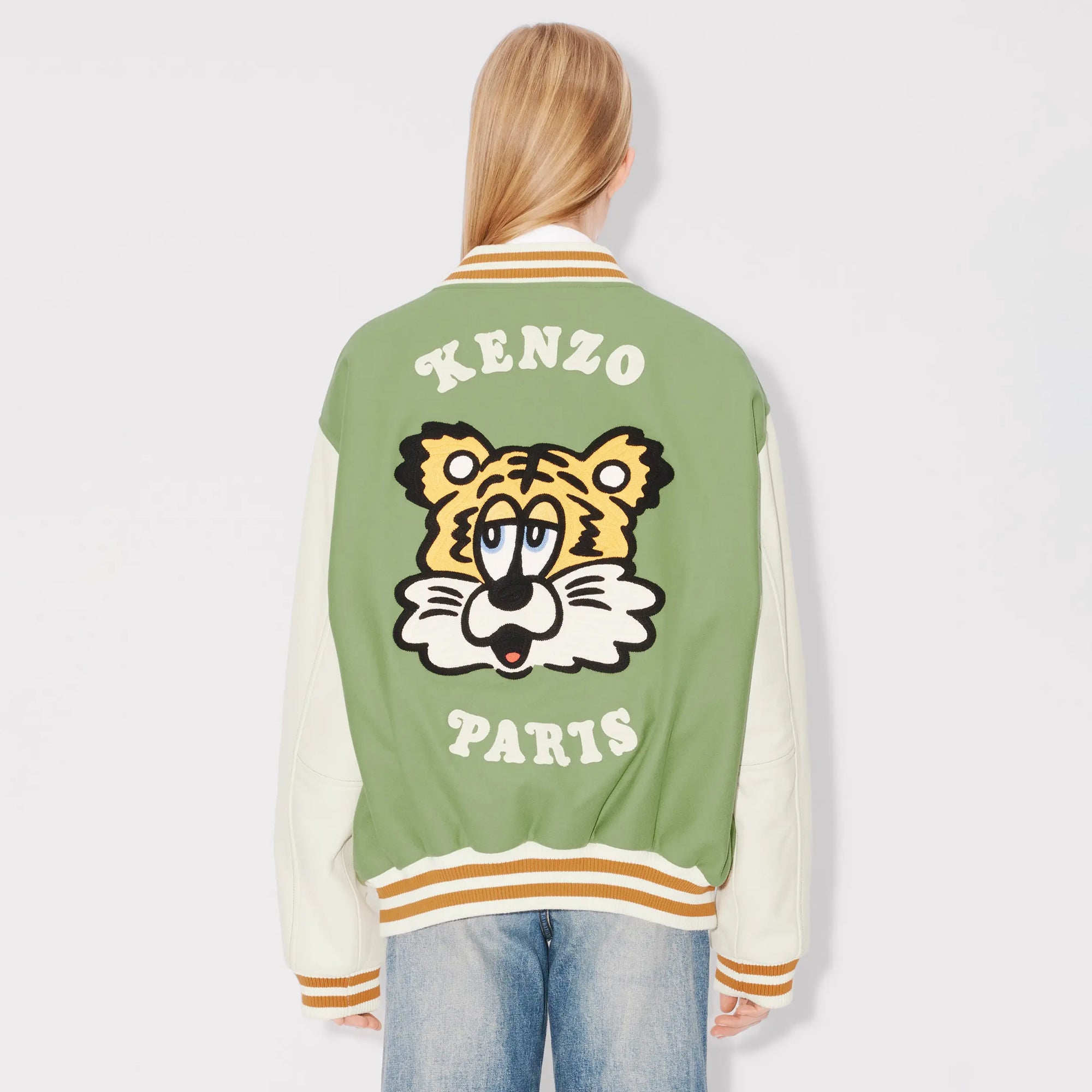 Kenzo Verdy Collection Varsity Jacket Pale Khaki FF58BL1509OH.48