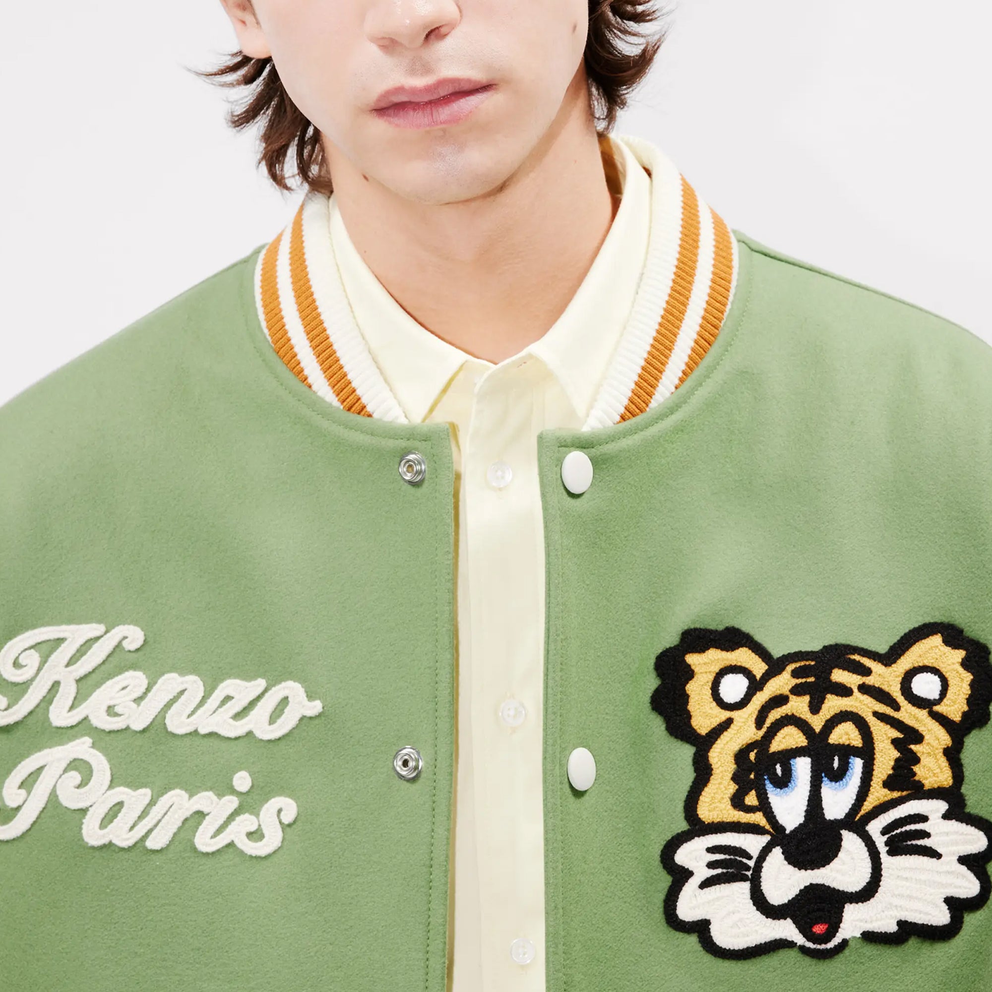 Kenzo Verdy Collection Varsity Jacket Pale Khaki FF58BL1509OH.48