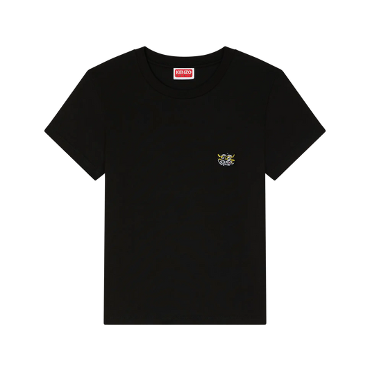 Kenzo Women's Embroidered  Wild Tiger Classic T-Shirt Black FG52TS2164SO99J