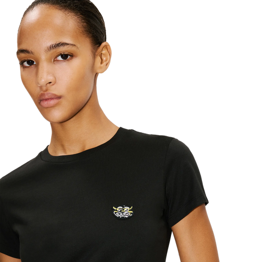 Kenzo Women's Embroidered  Wild Tiger Classic T-Shirt Black FG52TS2164SO99J