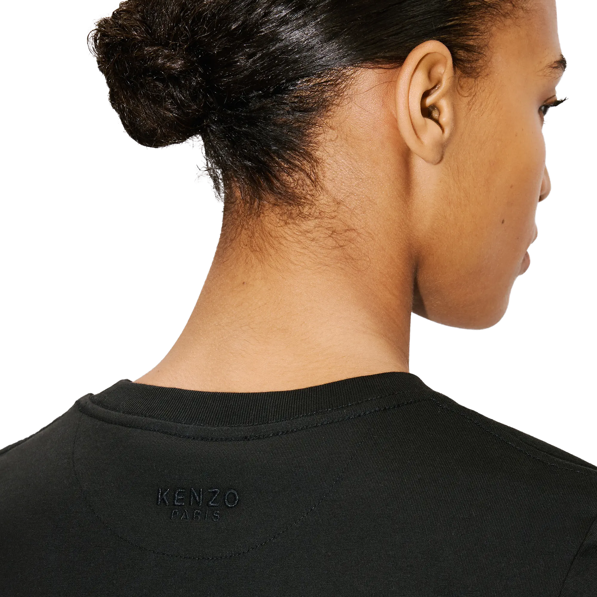 Kenzo Women's Embroidered  Wild Tiger Classic T-Shirt Black FG52TS2164SO99J