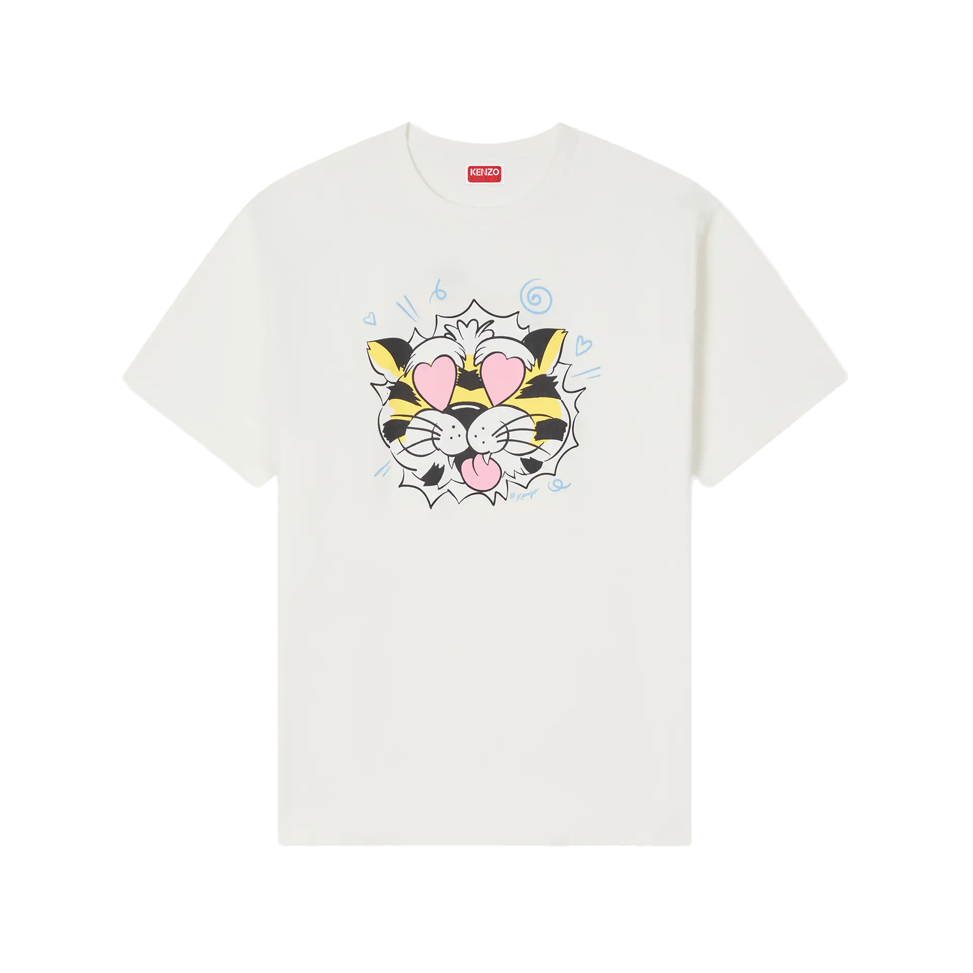 Kenzo Women's Wild Tiger Loose T-Shirt Off White FG52TS3114SG02