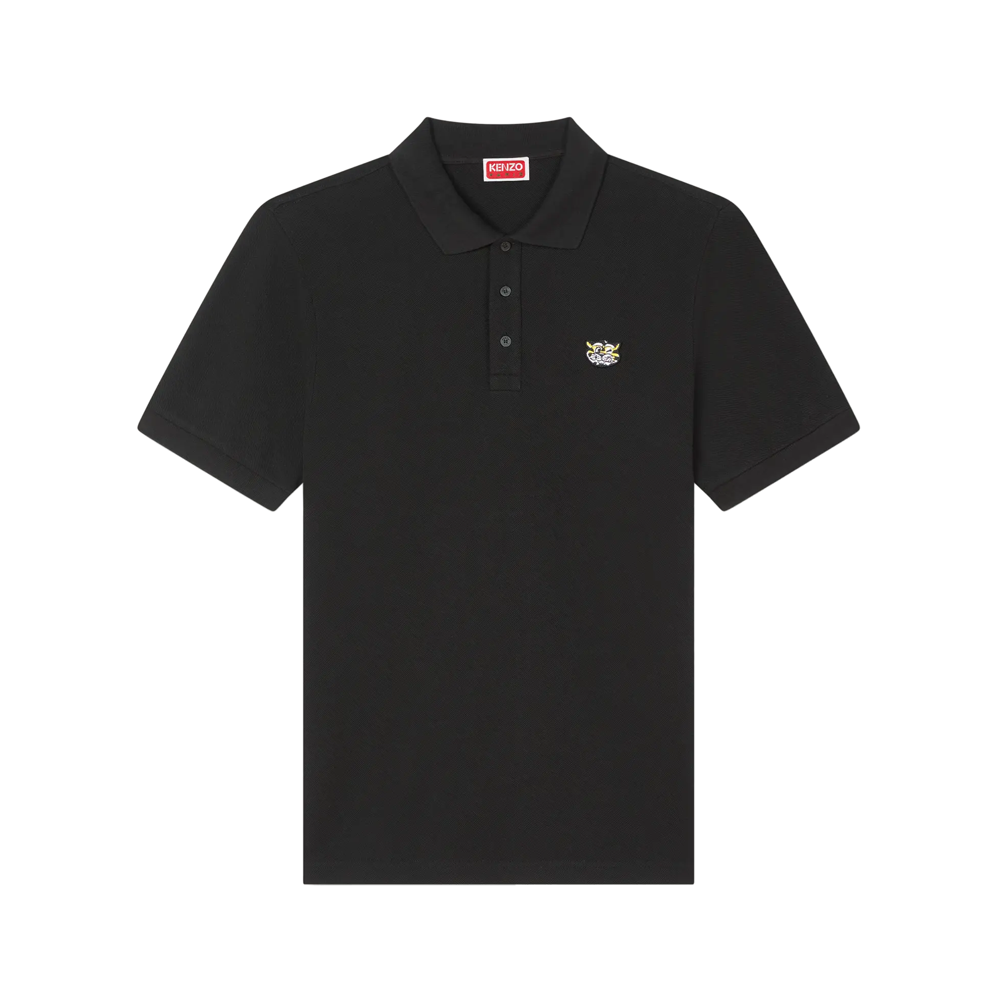 Kenzo Gots Wild Tiger Slim Polo Black FG55PO1014PU99J