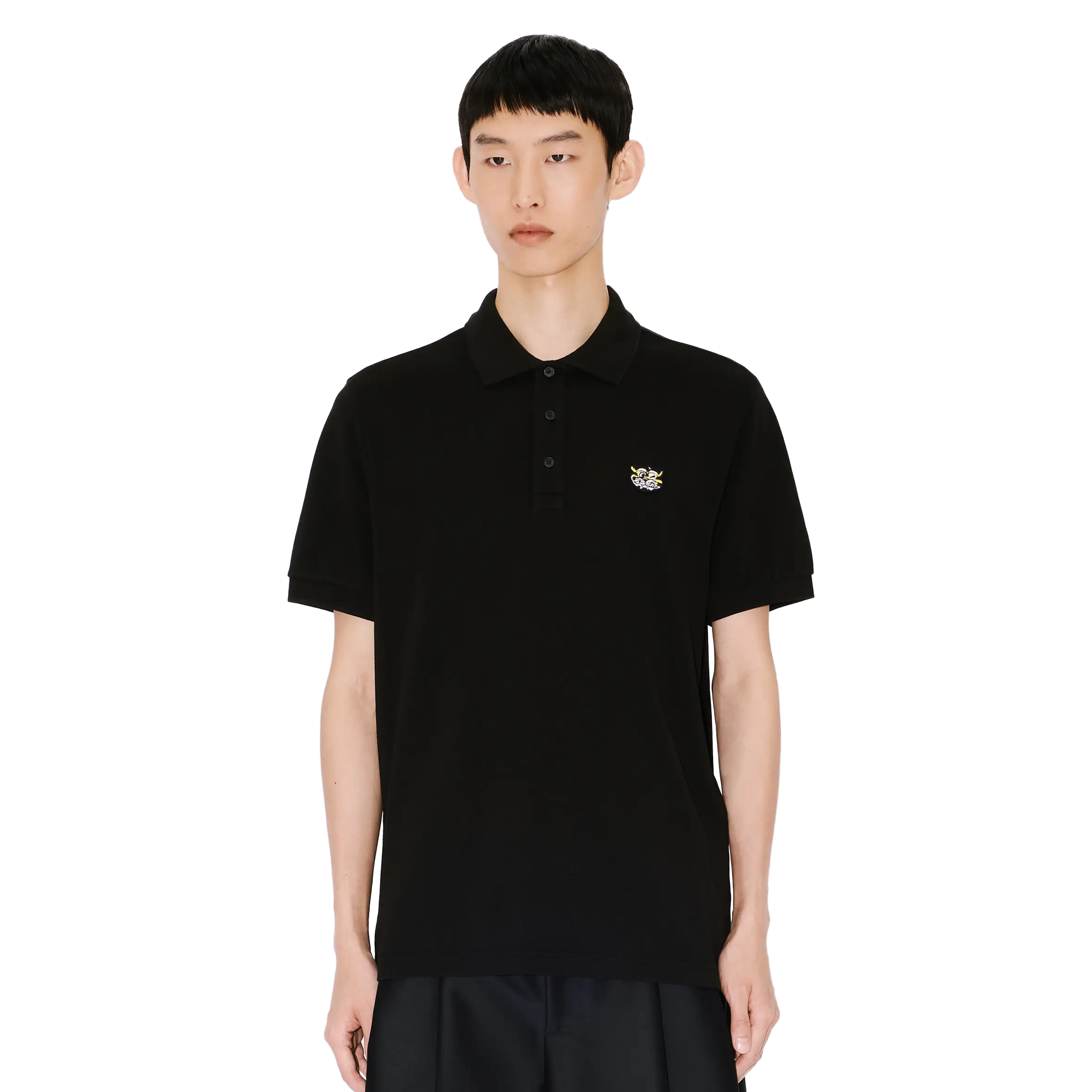 Kenzo Gots Wild Tiger Slim Polo Black FG55PO1014PU99J