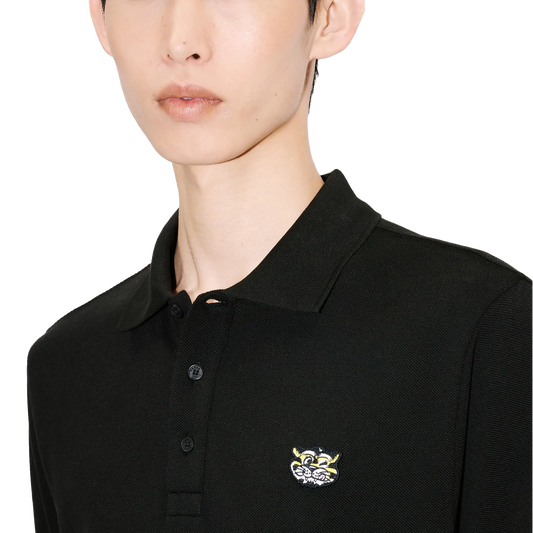 Kenzo Gots Wild Tiger Slim Polo Black FG55PO1014PU99J