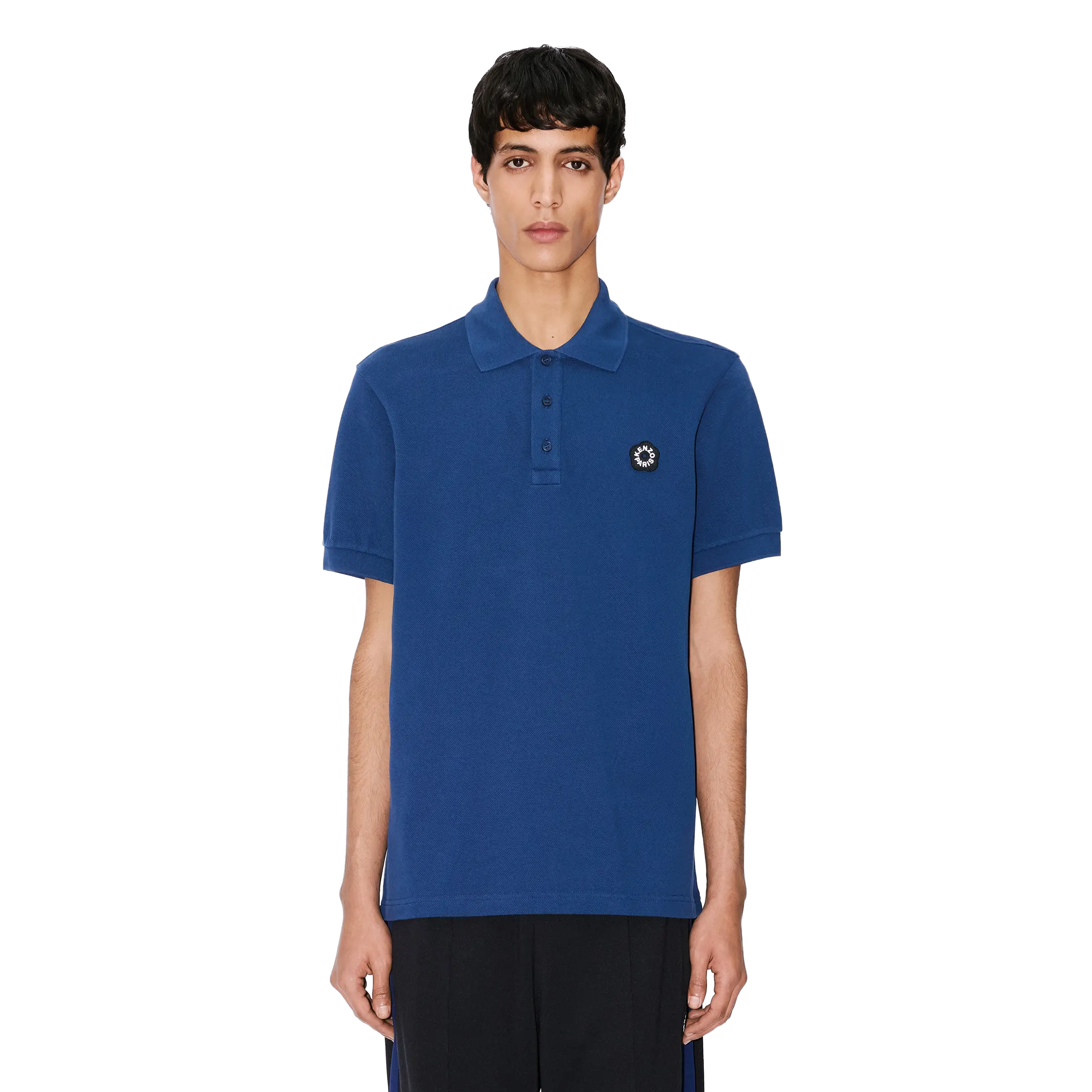 Kenzo Gots Boke Flower 2.0 Crest Slim Polo Deep Sea Blue FG55PO1024PU75