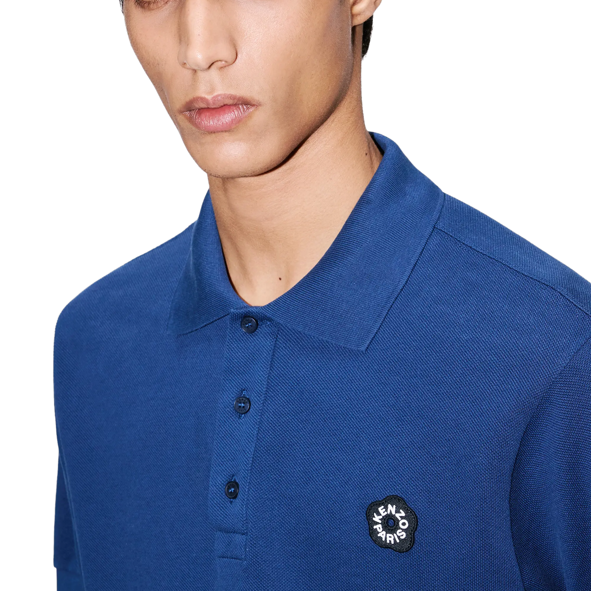 Kenzo Gots Boke Flower 2.0 Crest Slim Polo Deep Sea Blue FG55PO1024PU75