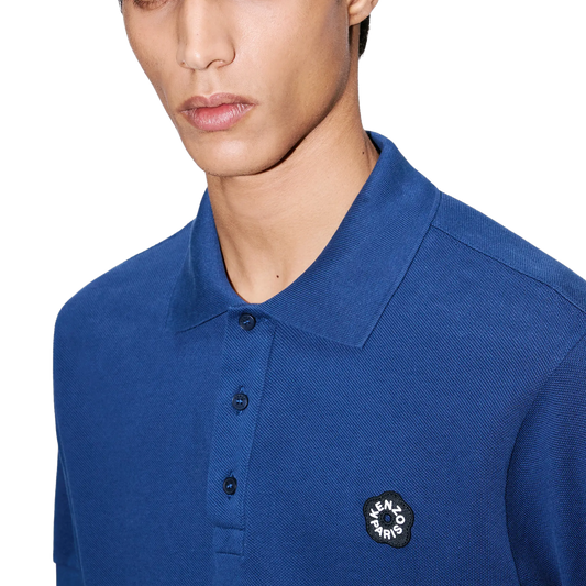 Kenzo Gots Boke Flower 2.0 Crest Slim Polo Deep Sea Blue FG55PO1024PU75