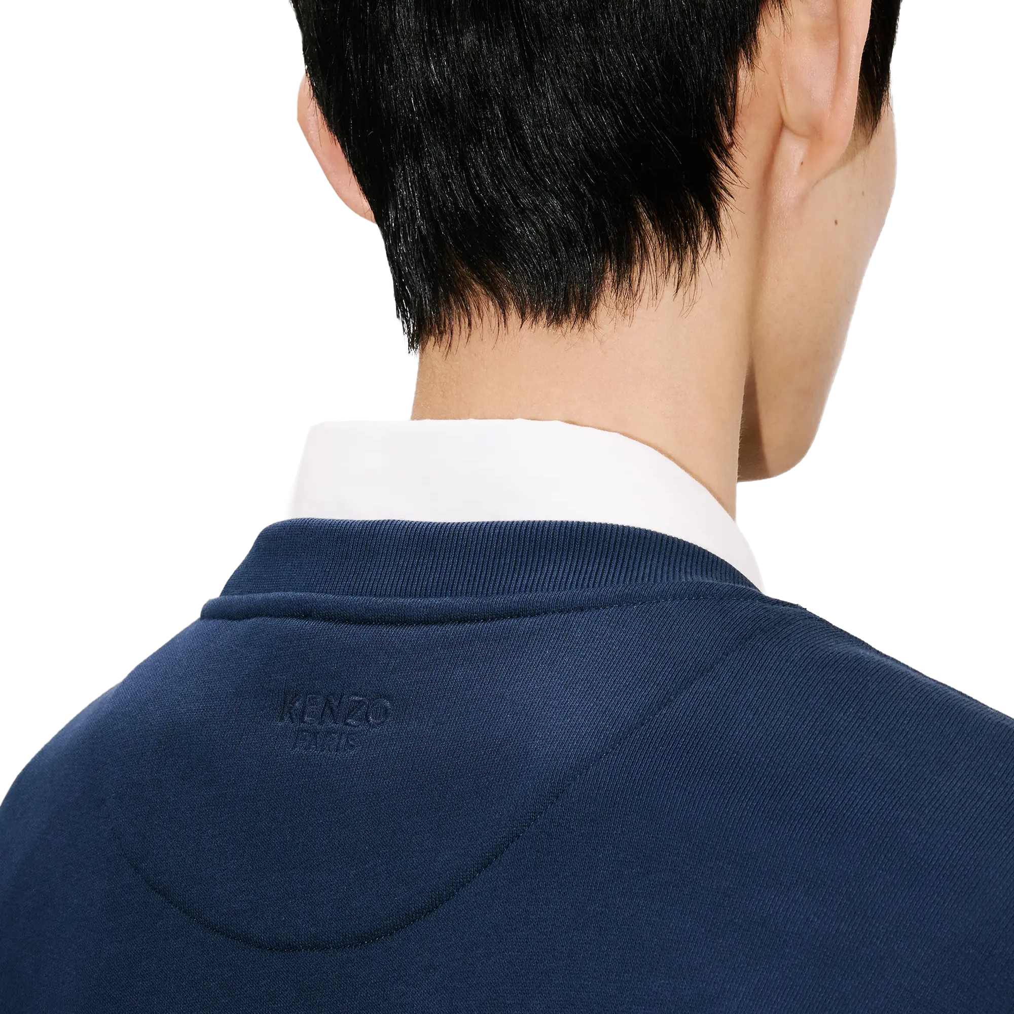 Kenzo Flower Embroidered Sweatshirt Navy Blue FG55SW2034MJ76