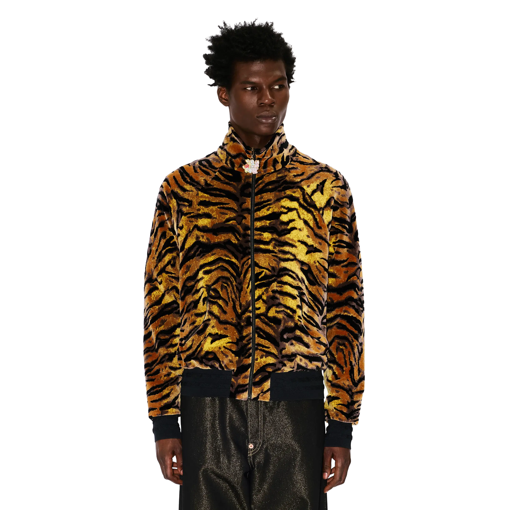 Kenzo Tiger Track Jacket Velvet Jacquard FG55SW5164JG41