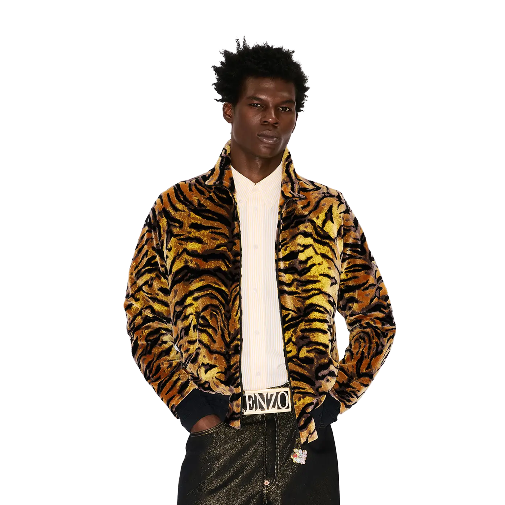 Kenzo Tiger Track Jacket Velvet Jacquard FG55SW5164JG41