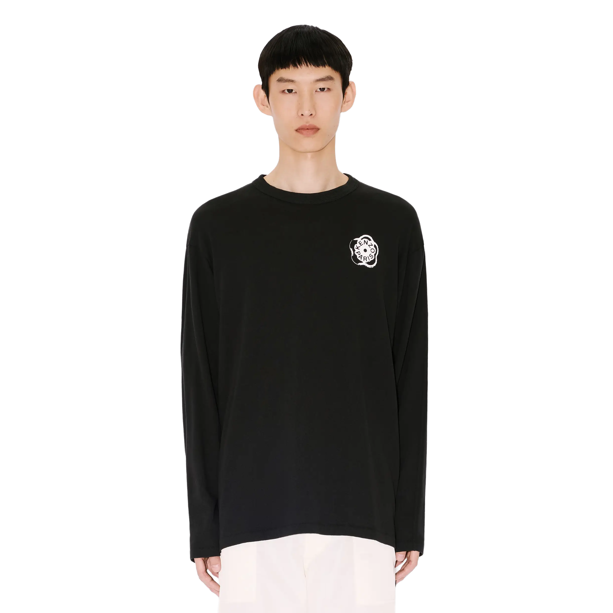 Kenzo Gots Boke Flower 2.0 Relax Long Sleeve T-Shirt Black FG55TL3024SK99J