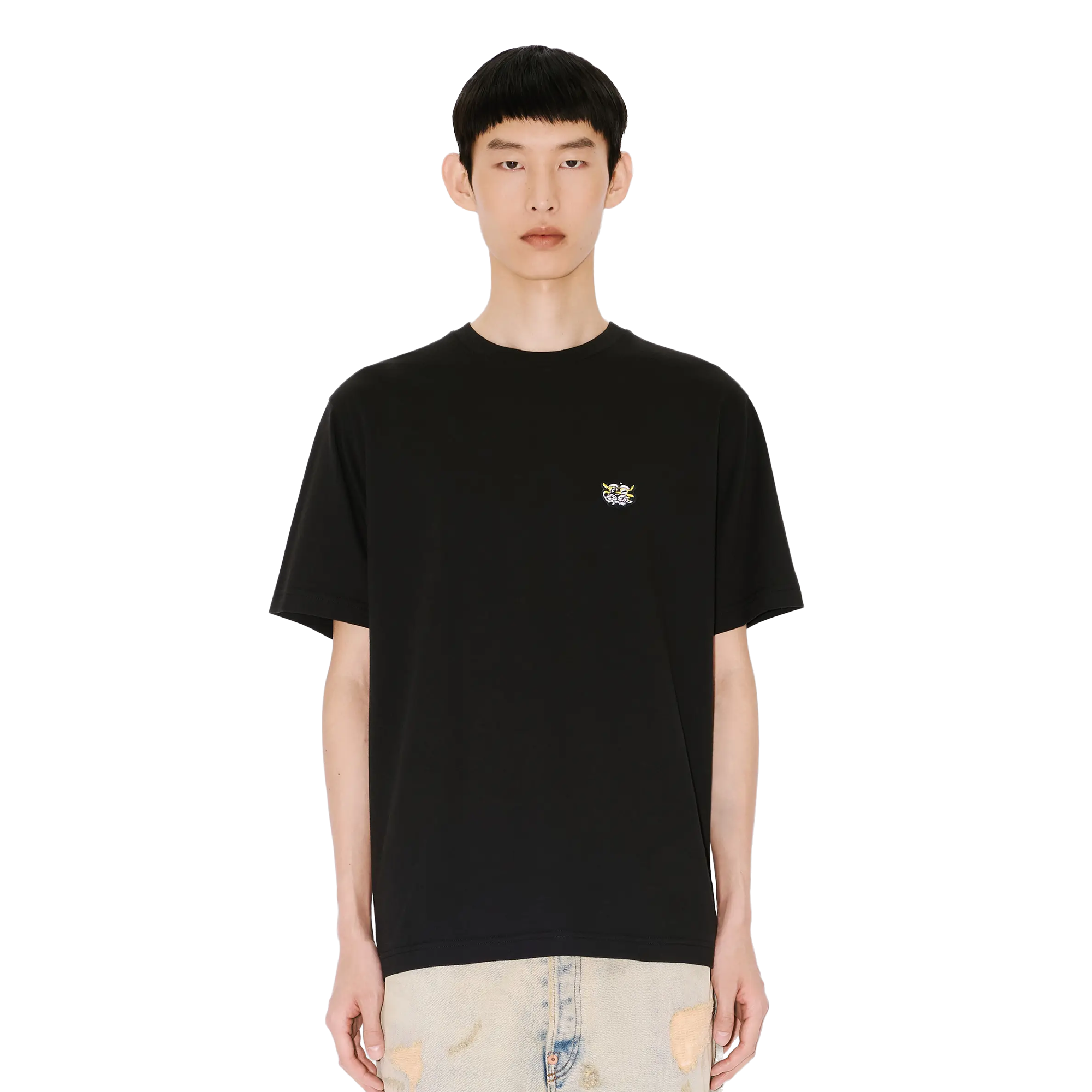 Kenzo Gots Wild Tiger Classic Embroidered T-Shirt Black FG55TS2054SG99J