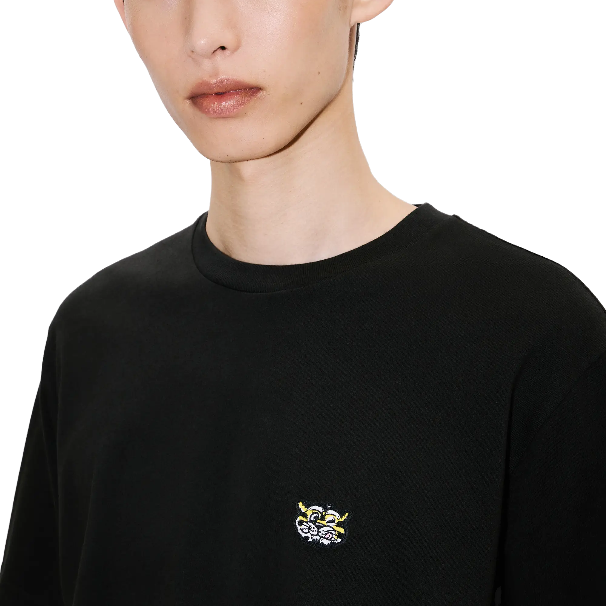 Kenzo Gots Wild Tiger Classic Embroidered T-Shirt Black FG55TS2054SG99J