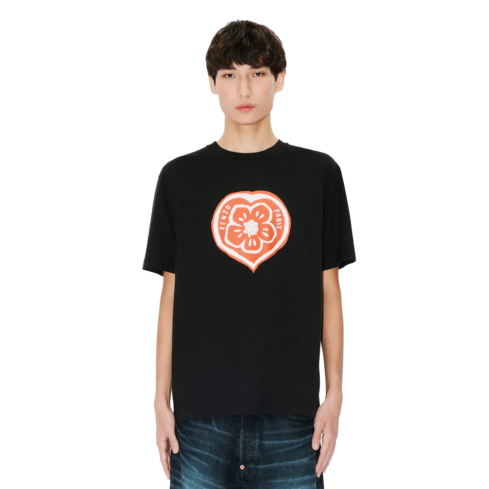 Kenzo Boke Heart Classic T-Shirt Black FG55TS2074SO99J