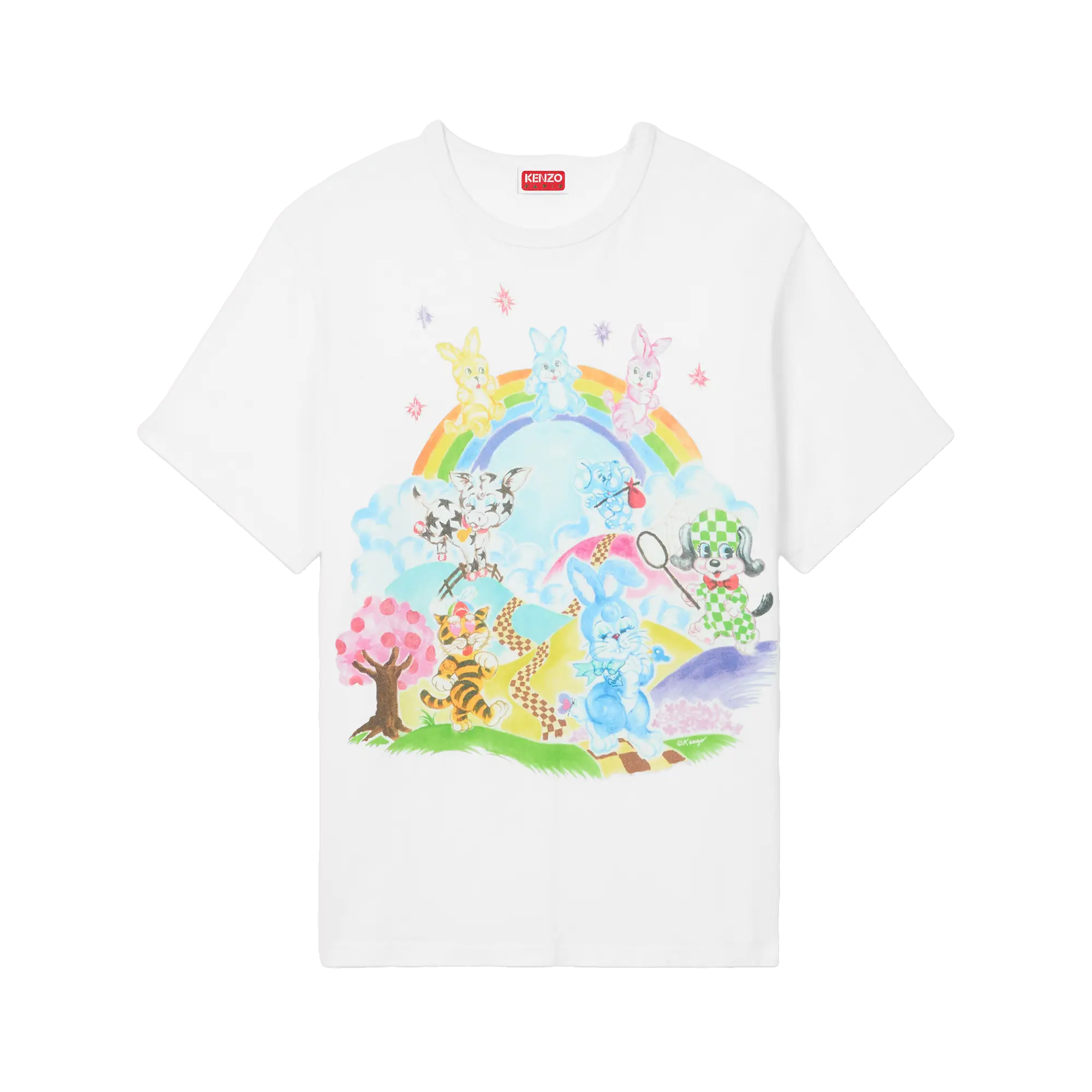 Kenzo Cartoon Classic T-Shirt Off White FG55TS2134SK02