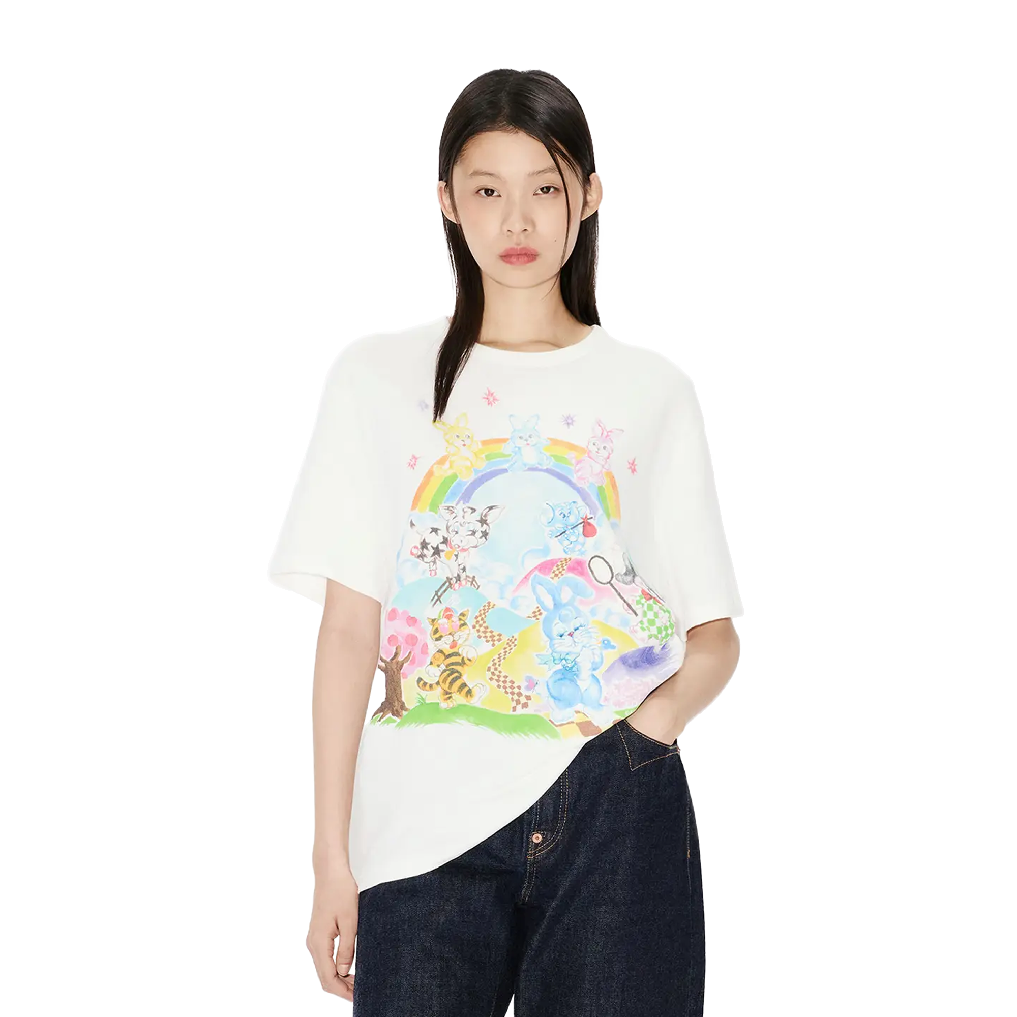 Kenzo Cartoon Classic T-Shirt Off White FG55TS2134SK02
