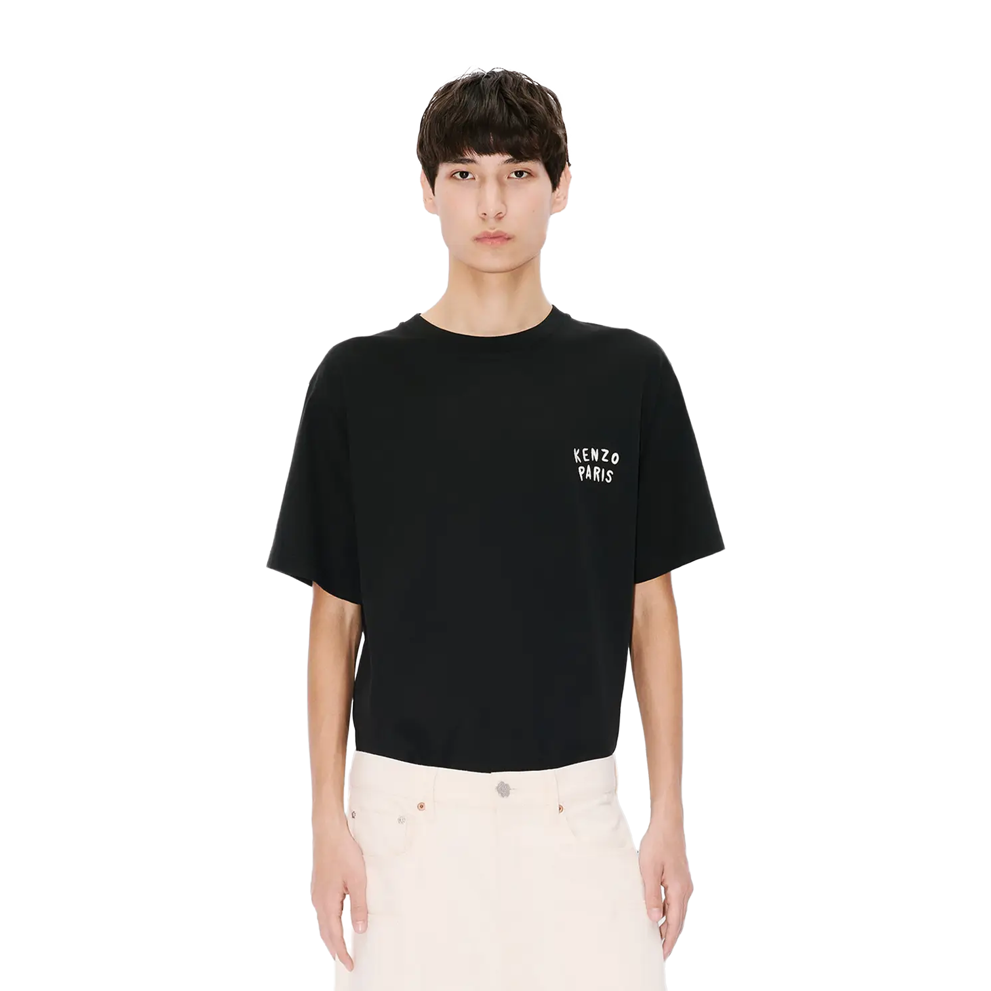 Kenzo Gots Boke Heart Oversized T-Shirt Black FG55TS4054SY99J