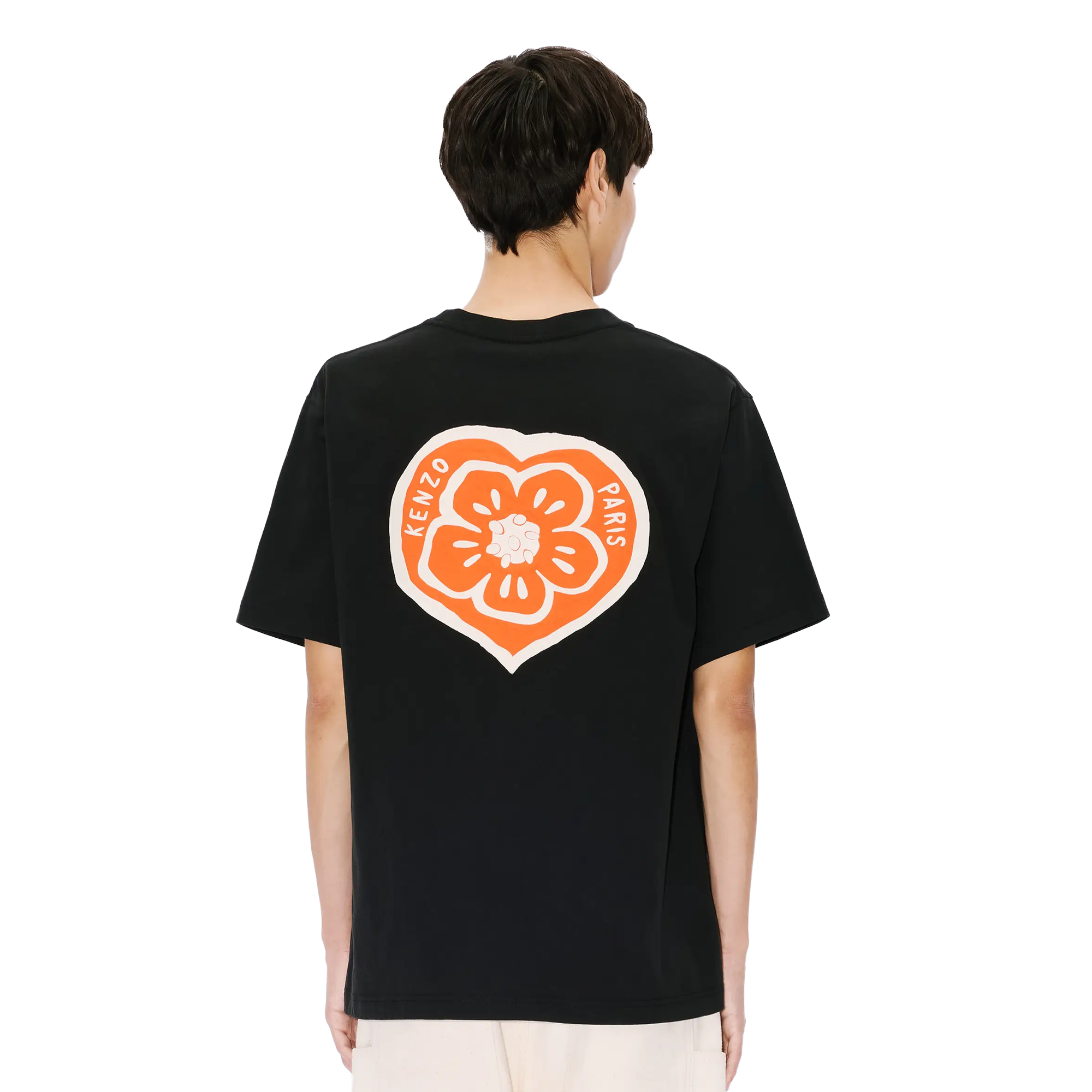 Kenzo Gots Boke Heart Oversized T-Shirt Black FG55TS4054SY99J
