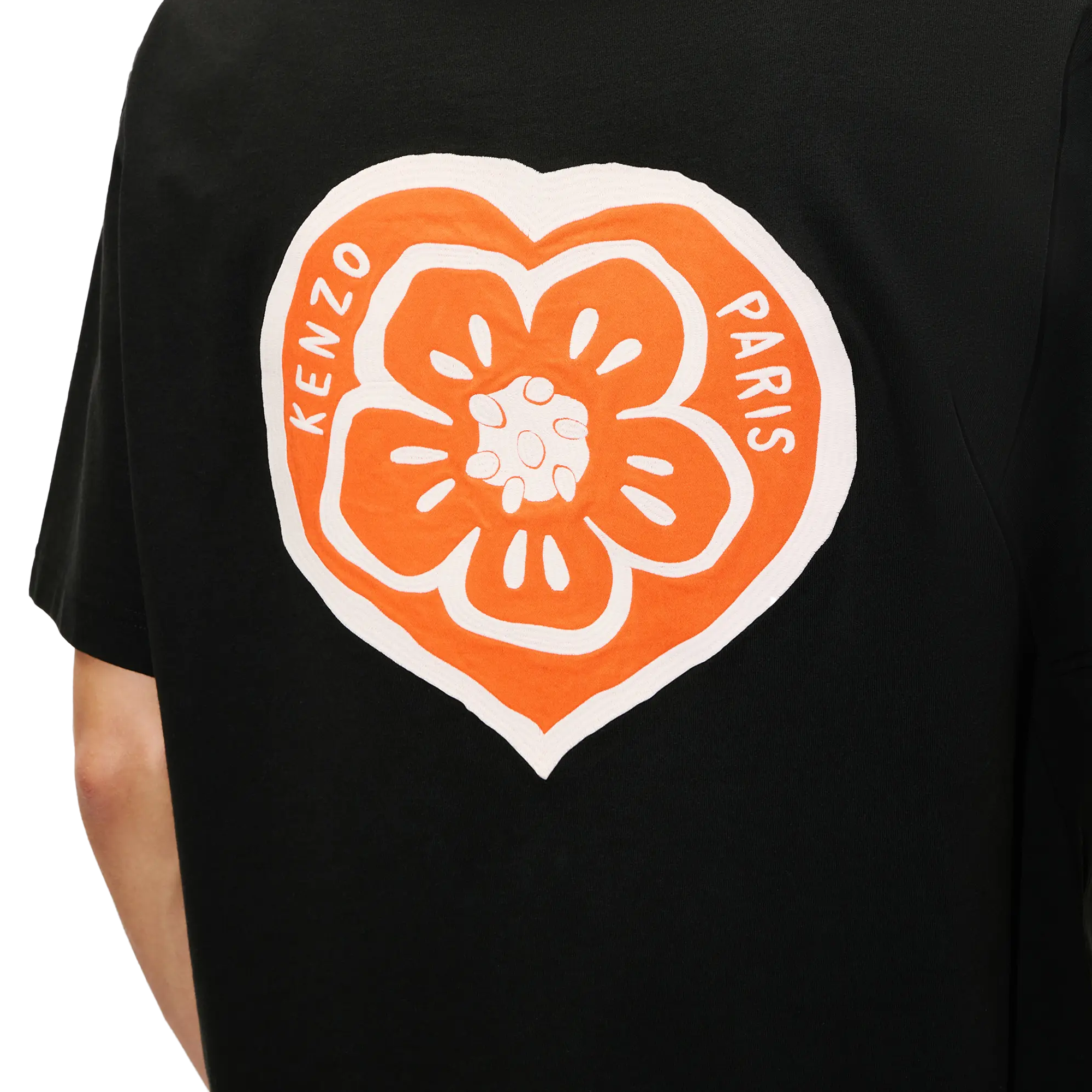 Kenzo Gots Boke Heart Oversized T-Shirt Black FG55TS4054SY99J