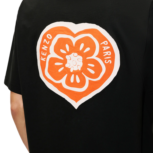 Kenzo Gots Boke Heart Oversized T-Shirt Black FG55TS4054SY99J