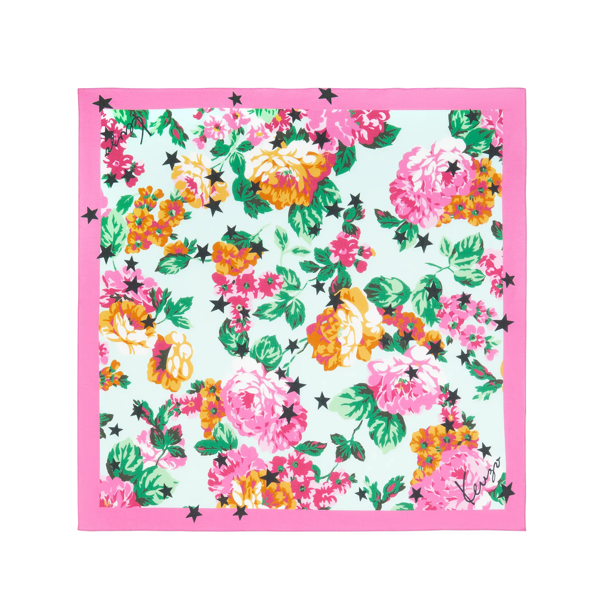 Kenzo Floral Bandana Aqua FG58EU230PEC