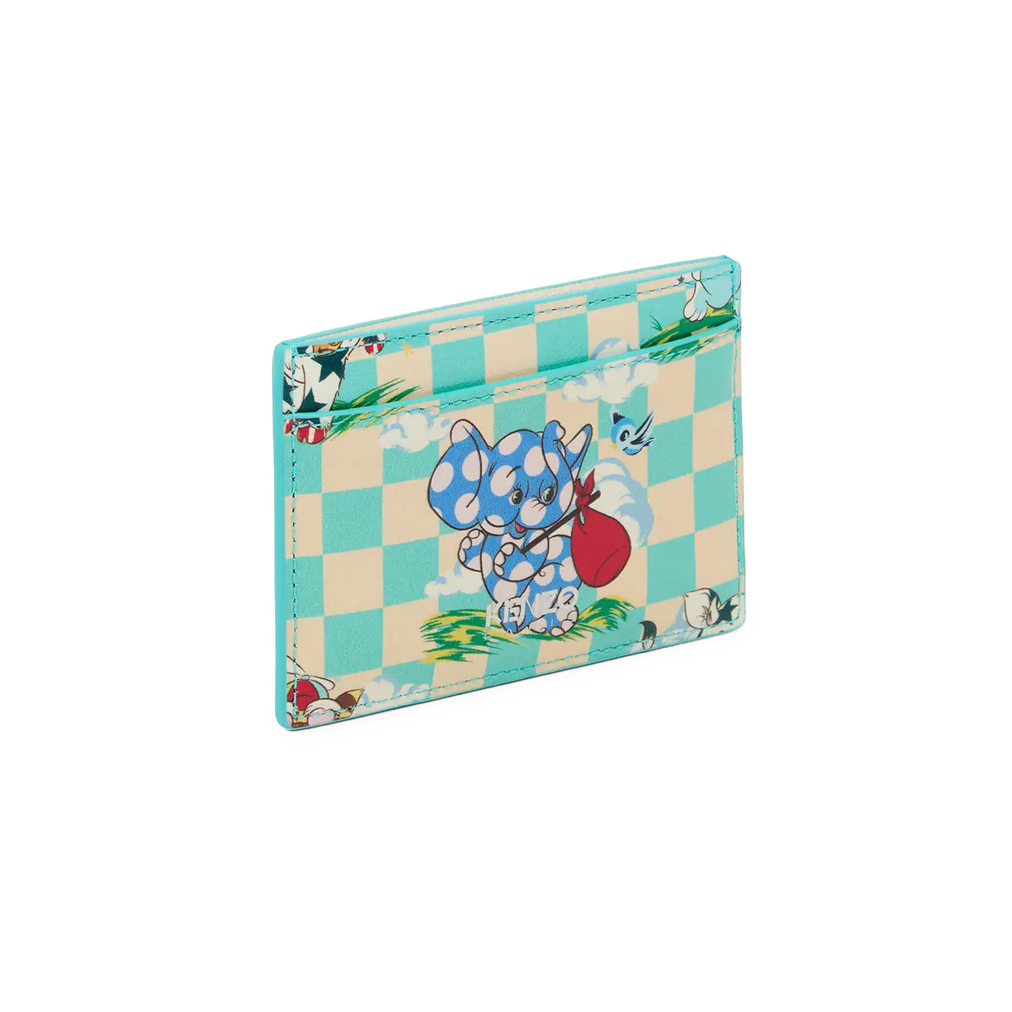Kenzo Cartoon Card Case Aqua FG58PM810L40