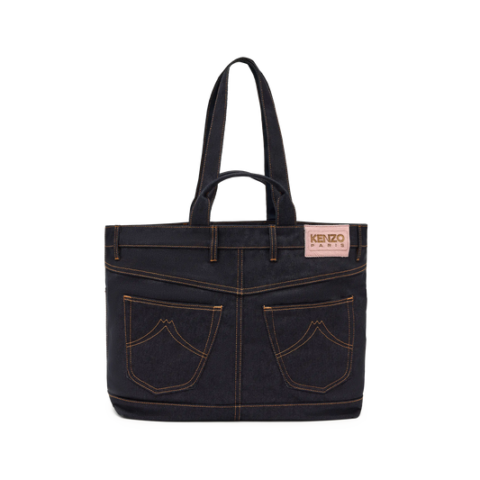 Kenzo Five Pockets Shopper/Tote Bag Navy Blue FG58SA411F23
