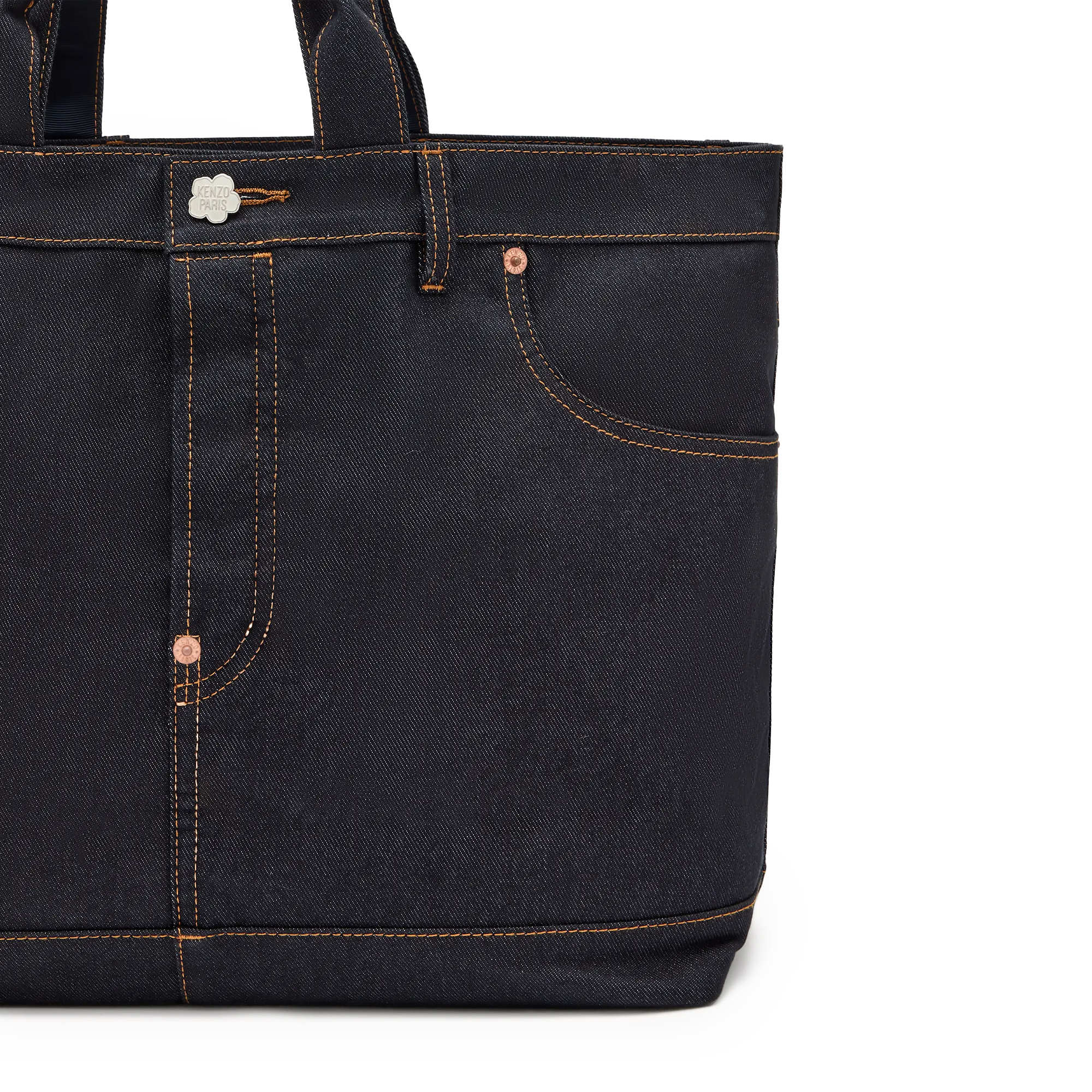 Kenzo Five Pockets Shopper/Tote Bag Navy Blue FG58SA411F23