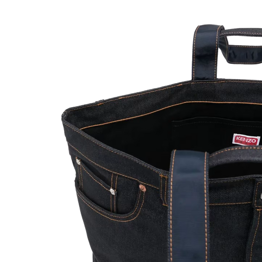 Kenzo Five Pockets Shopper/Tote Bag Navy Blue FG58SA411F23