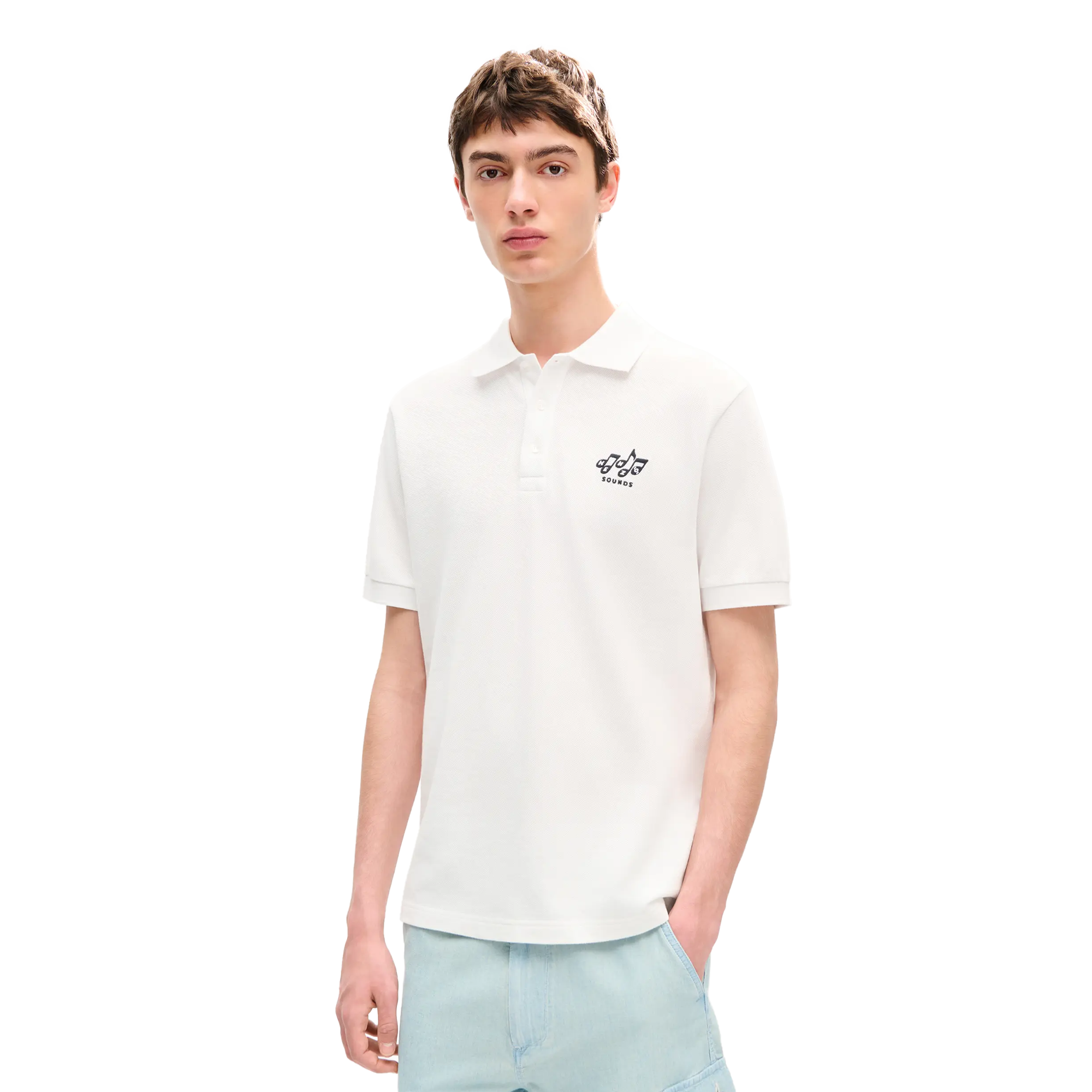 Kenzo Sounds Slim Polo Off White FG65PO1574PU.02