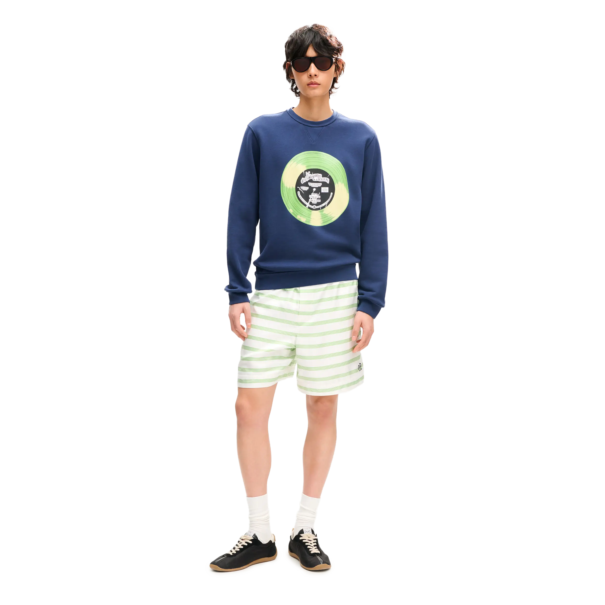 Kenzo Sounds Slim Sweatshirt Blue Black FG65SW1534MJ.79