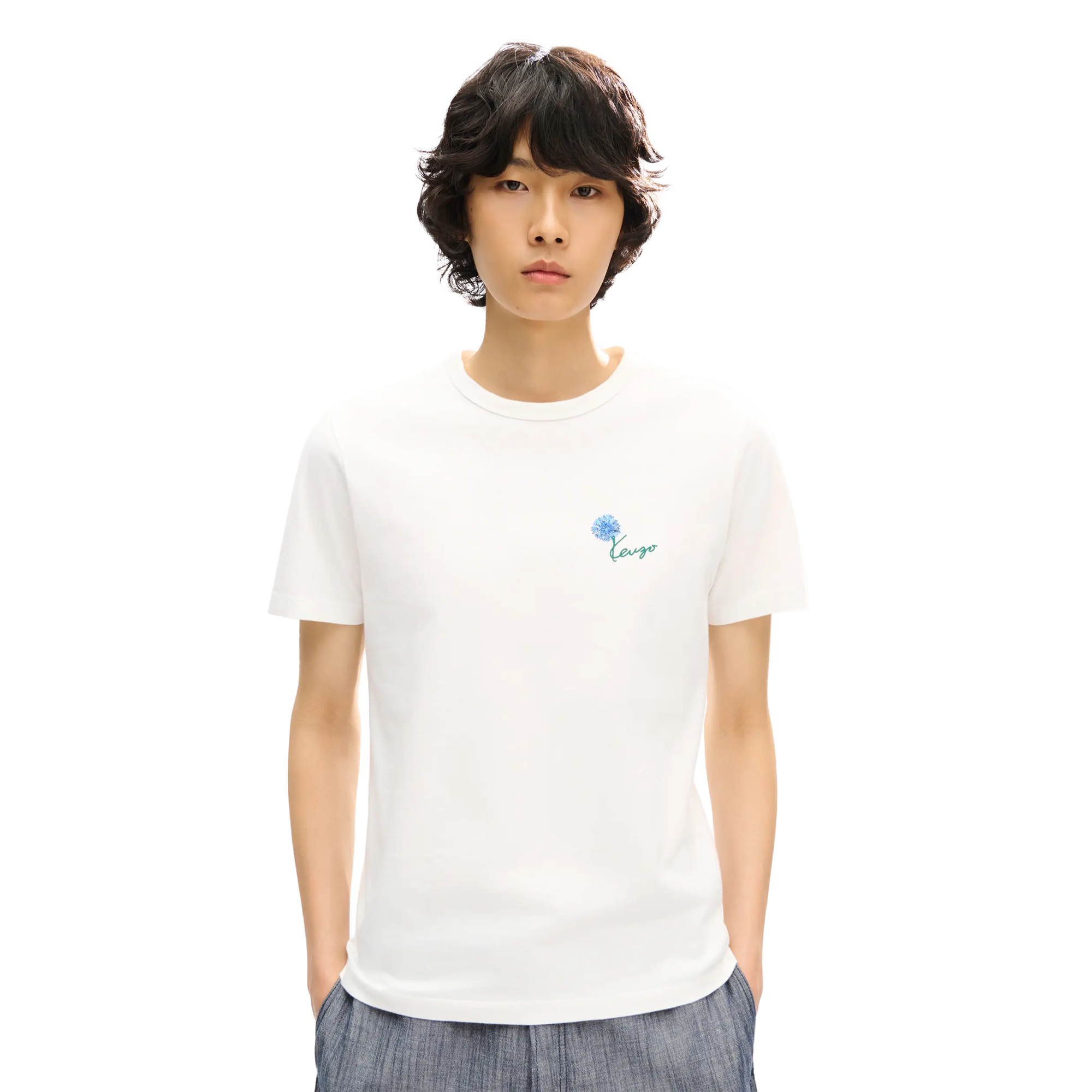 Kenzo Tulip Slim T-Shirt Off White FG65TS1624SG.02