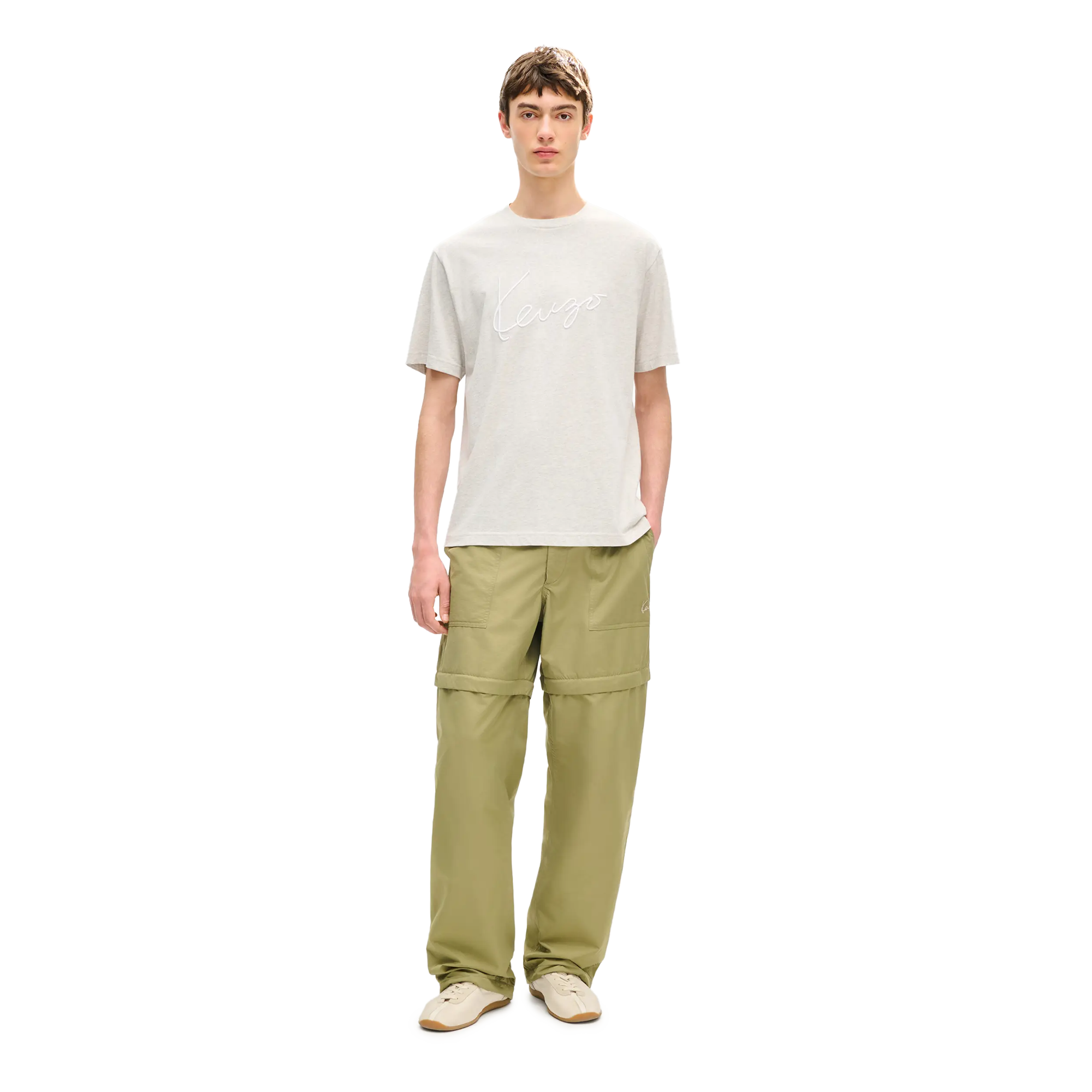 Kenzo Signature Classic T-Shirt Pale Grey FG65TS2864SG.93