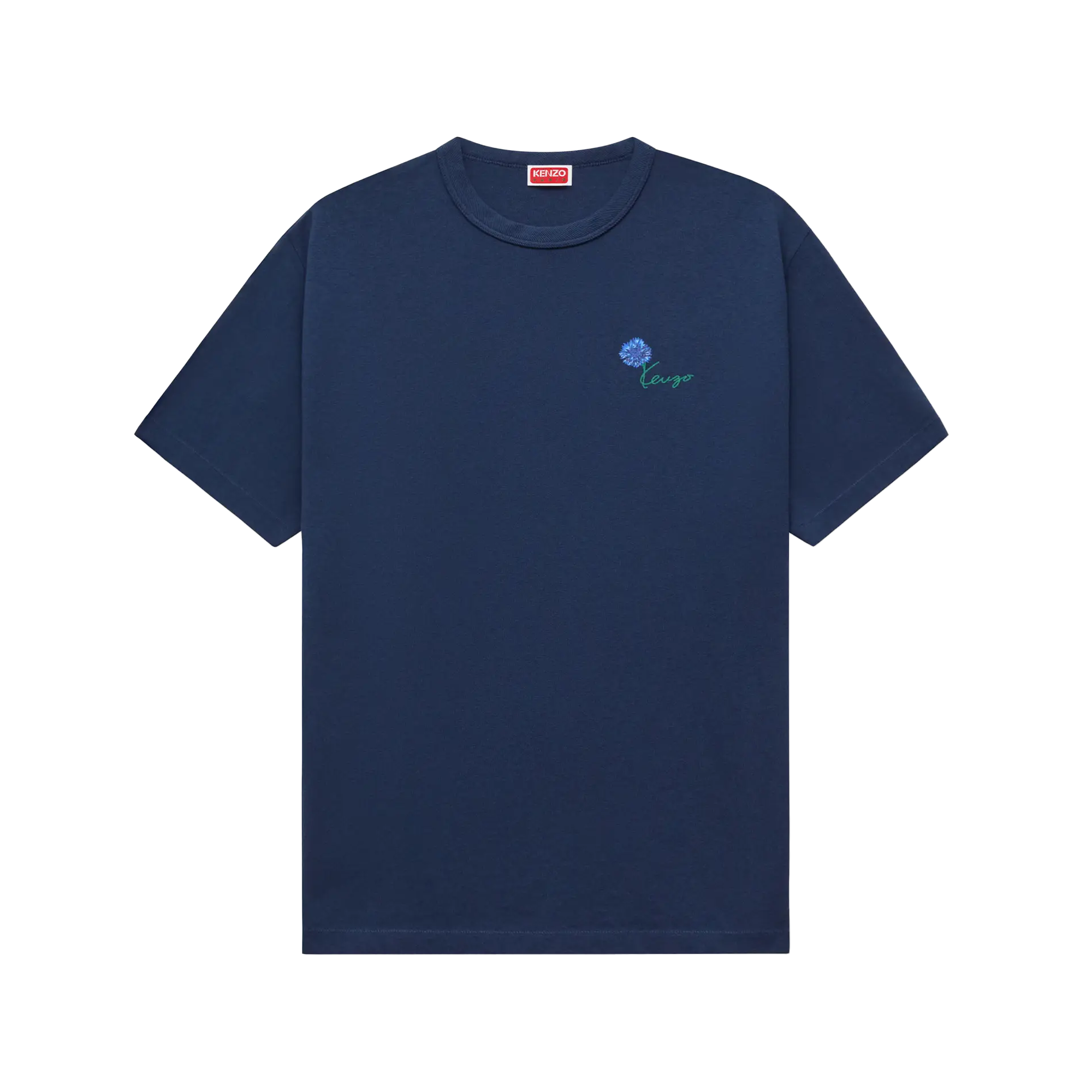 Kenzo Tulip Classic T-Shirt Blue Black FG65TS2934SK.79
