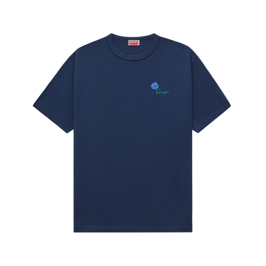 Kenzo Tulip Classic T-Shirt Blue Black FG65TS2934SK.79