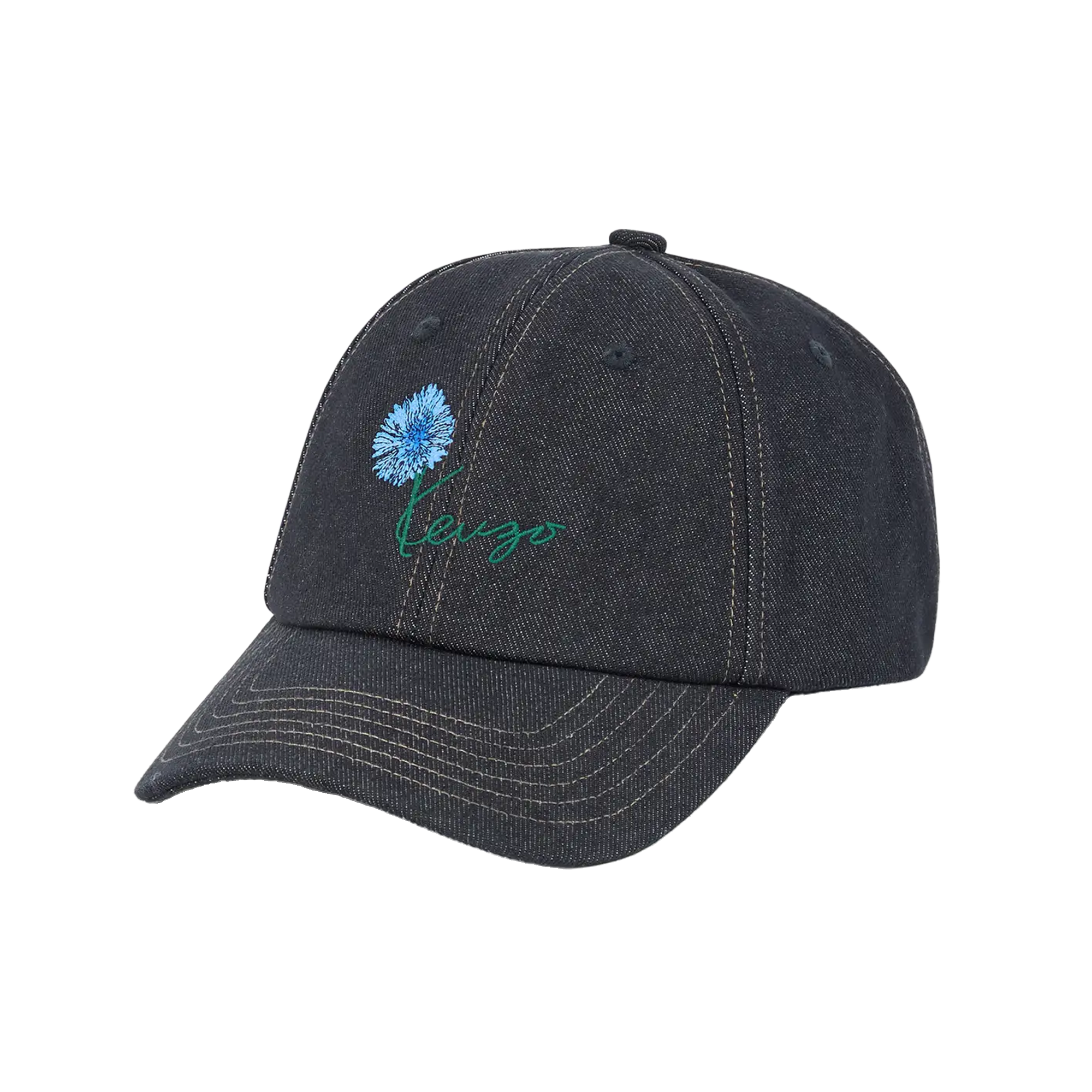 Kenzo Tulip Cap Fake Denim Navy Blue FG68AC211F24.76